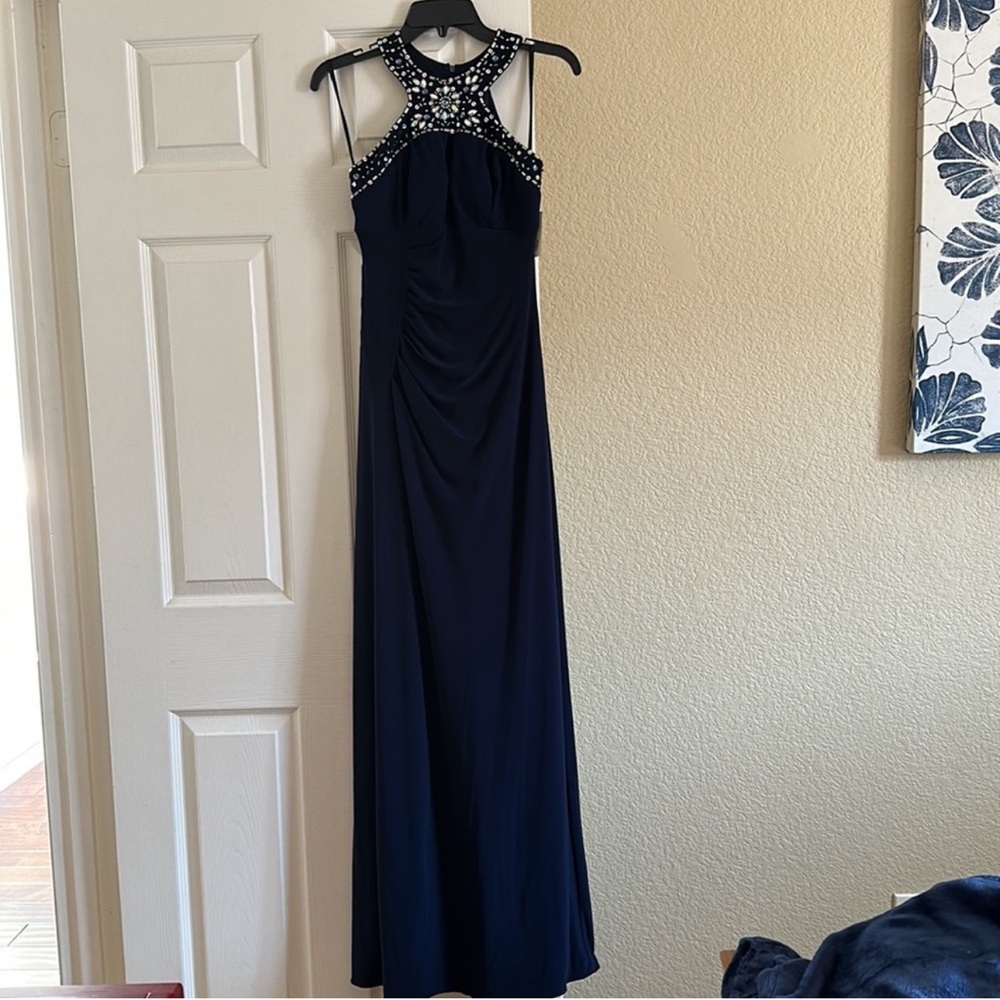 Elegant navy Evening Gown